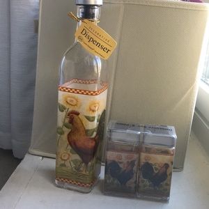 Decorative Dispenser and Salt & Pepper Shakers